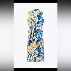 Zara printed midi dress